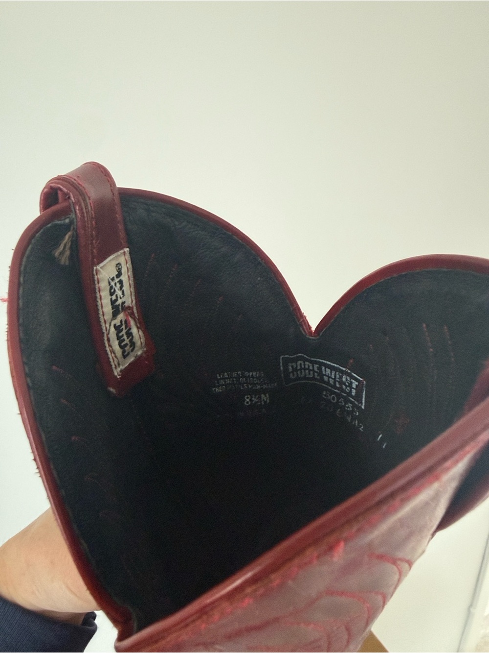 Vintage Code West Red Cowboy Boots - Picture 6 of 8